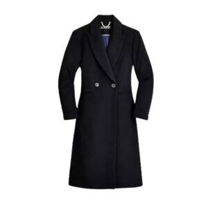 NWT JCREW Mirabelle Top Coat Womens 6 Black Italian Wool Cashmere BM546 NEW
